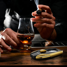 Load image into Gallery viewer, FANKAI Cigar Cutter, Double Guillotine, Stainless Steel Blades, Spring-loaded, Cutting Up to 62 Ring Gauge Cigars