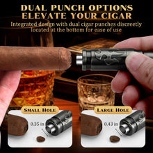 Load image into Gallery viewer, LIHTUN Portable Cigar Punch Cutter, Twist-Out Cigar Punch with 2 Sizes, Precision Cutting for Various Cigars