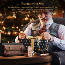 Load image into Gallery viewer, KEJIAR Pipe Set, Soft Flame Pipe Lighter with Stand Tamper Scraper Pick, Leather Pipe Bag for 2 Pipes, Handmade Wooden Pipe with 2 Filter Screen Balls,2 Pipe Bits,5 Pipe Cleaners