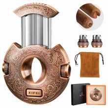 Load image into Gallery viewer, XIFEI Cigar Cutter V-Cut Guillotine Stainless Steel Scissors Cigars Clippers Sharp Blade Built-in Cigar Punch Ergonomic Design Perfect Cigar Accessory Tool with Gift Box